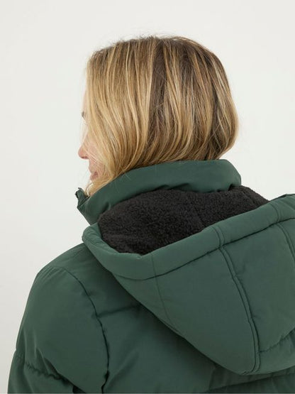 Green Long Puffer Jacket - KalisaHoldings