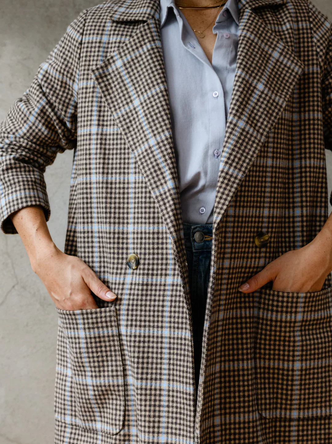 Plaid Overcoat - KalisaHoldings