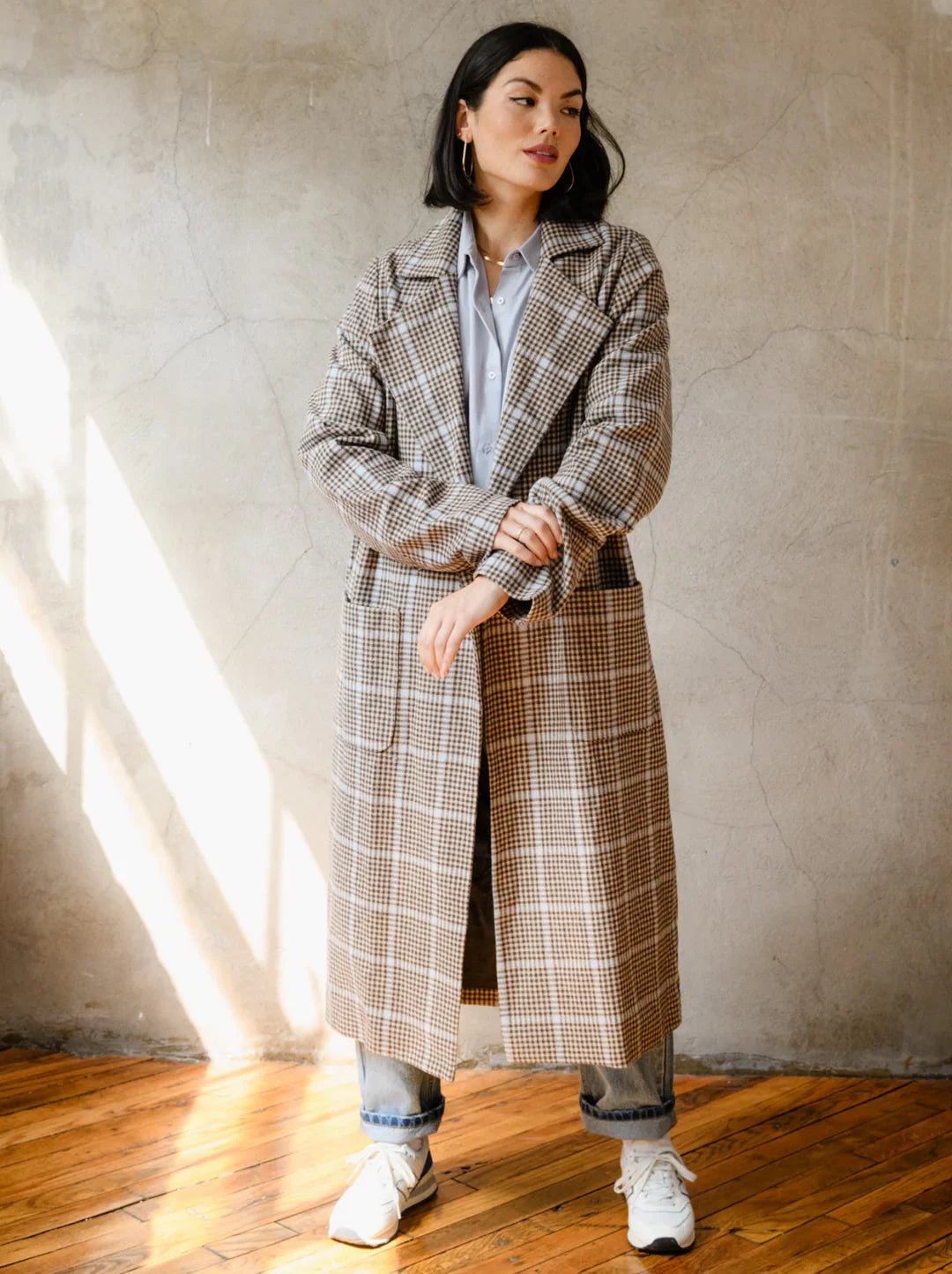 Plaid Overcoat - KalisaHoldings